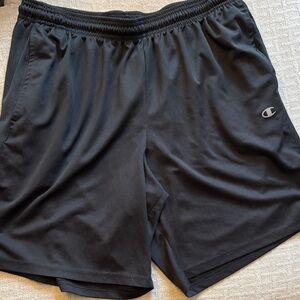 Champion Men's Black/ Gray Athletic Shorts, Large